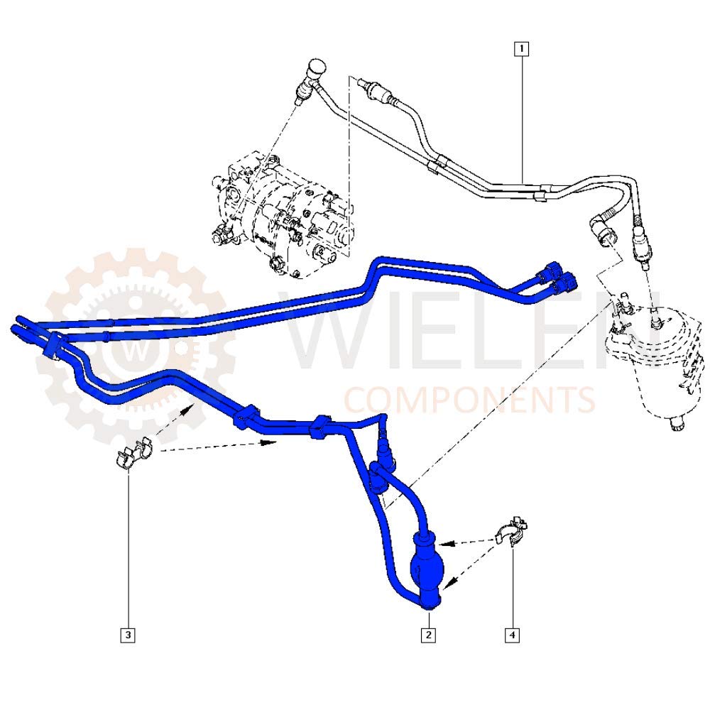 Tuyau de ligne compatible avec carburant Nissan Kubistar Renault Clio Kangoo Thalia 1.5 8200218942