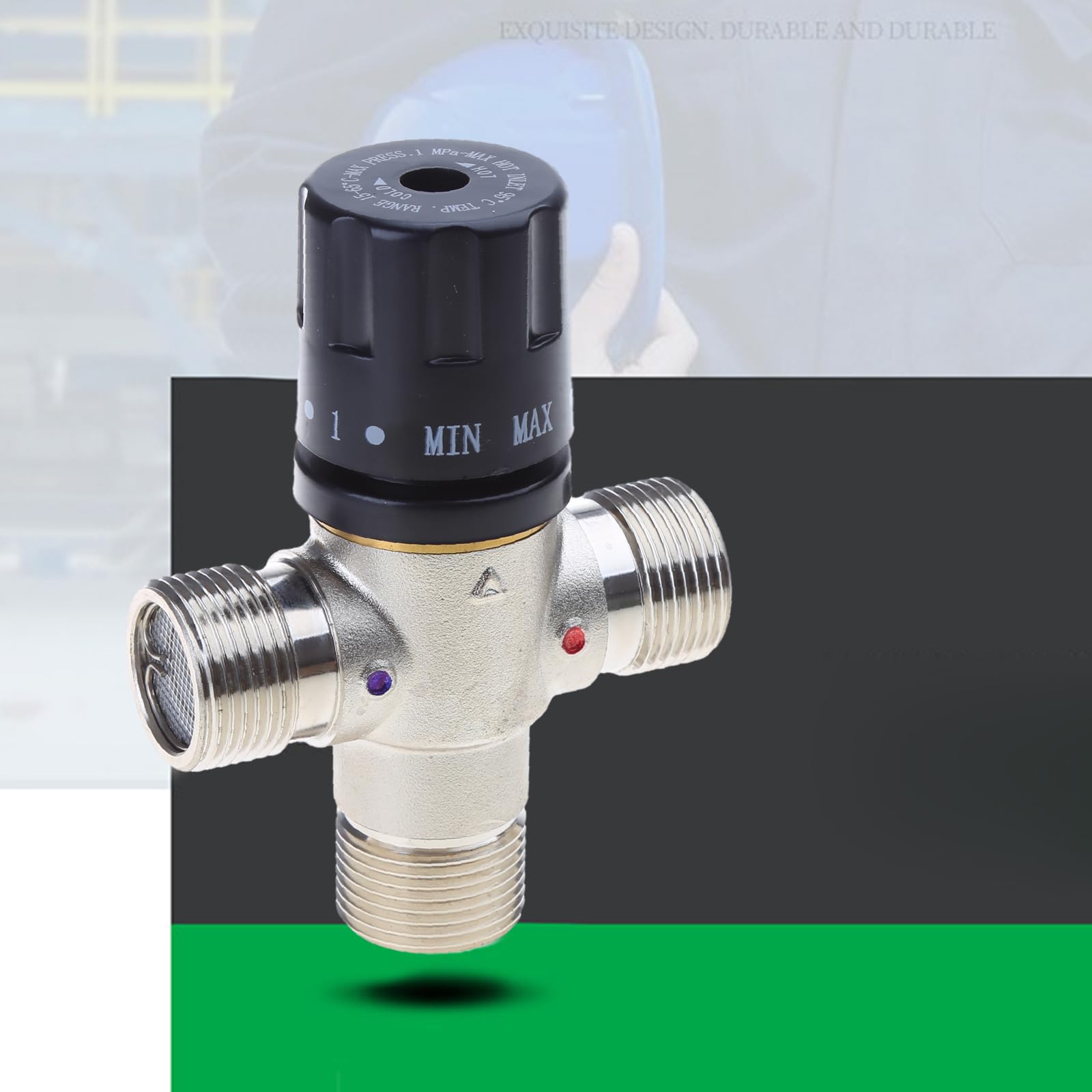 Mezcla de agua DN20 de 3/4 pulgadas para termostático para frío caliente para latón para higrómetro solar HEA, termómetro higrómetro higrómetro higrómetro para higrómetro con sonda higrómetro