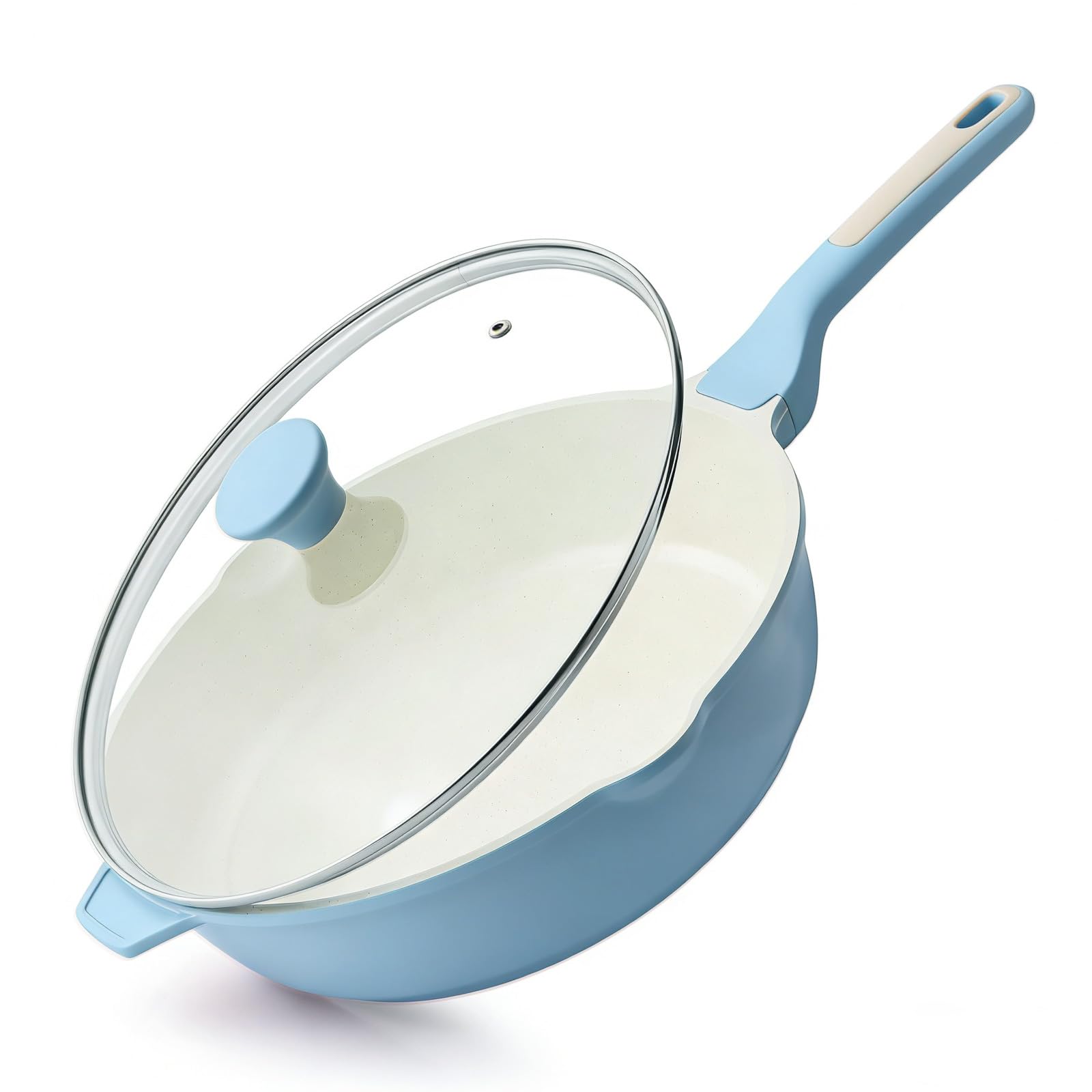 SENSARTE Nonstick Ceramic Skillet 12-inch, 5QT