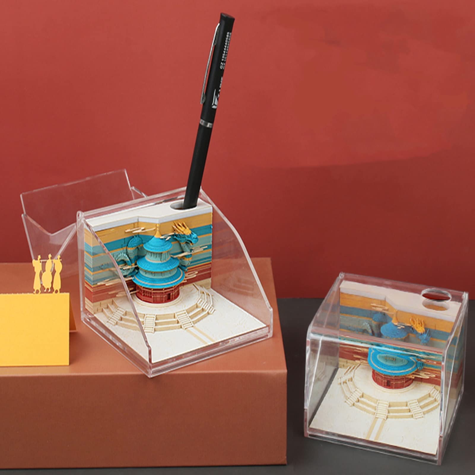 HEATED Notas Adhesivas 3D Decoración de Muebles Papelería con Calendario for el hogar Creativo Bloc de Notas Regalo de cumpleaños Estudiantes Suministros Escolares (Size : A)