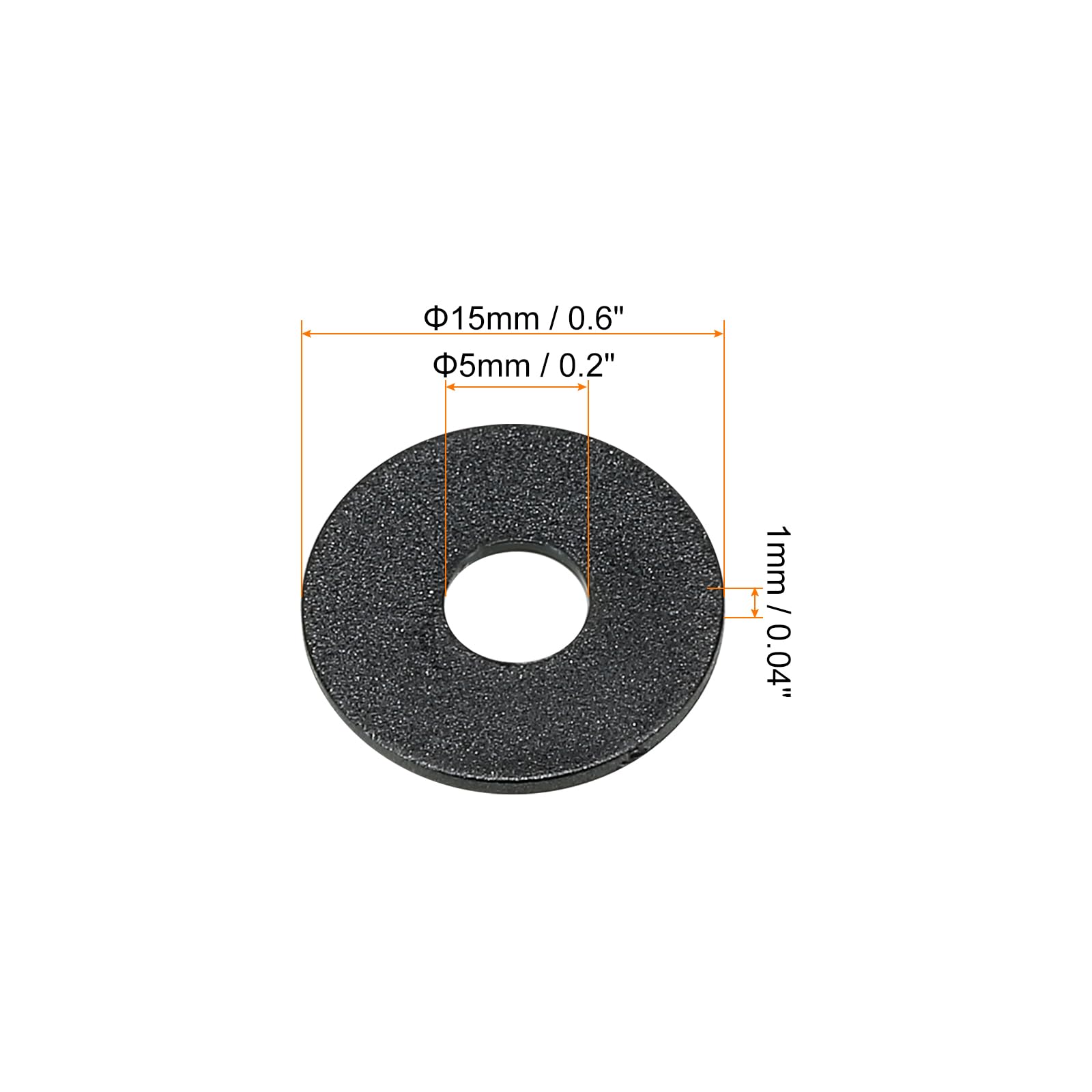 PATIKIL M2 Nylon Plat Rondelle, 150 Paquet 2mm ID 5mm OD 1mm