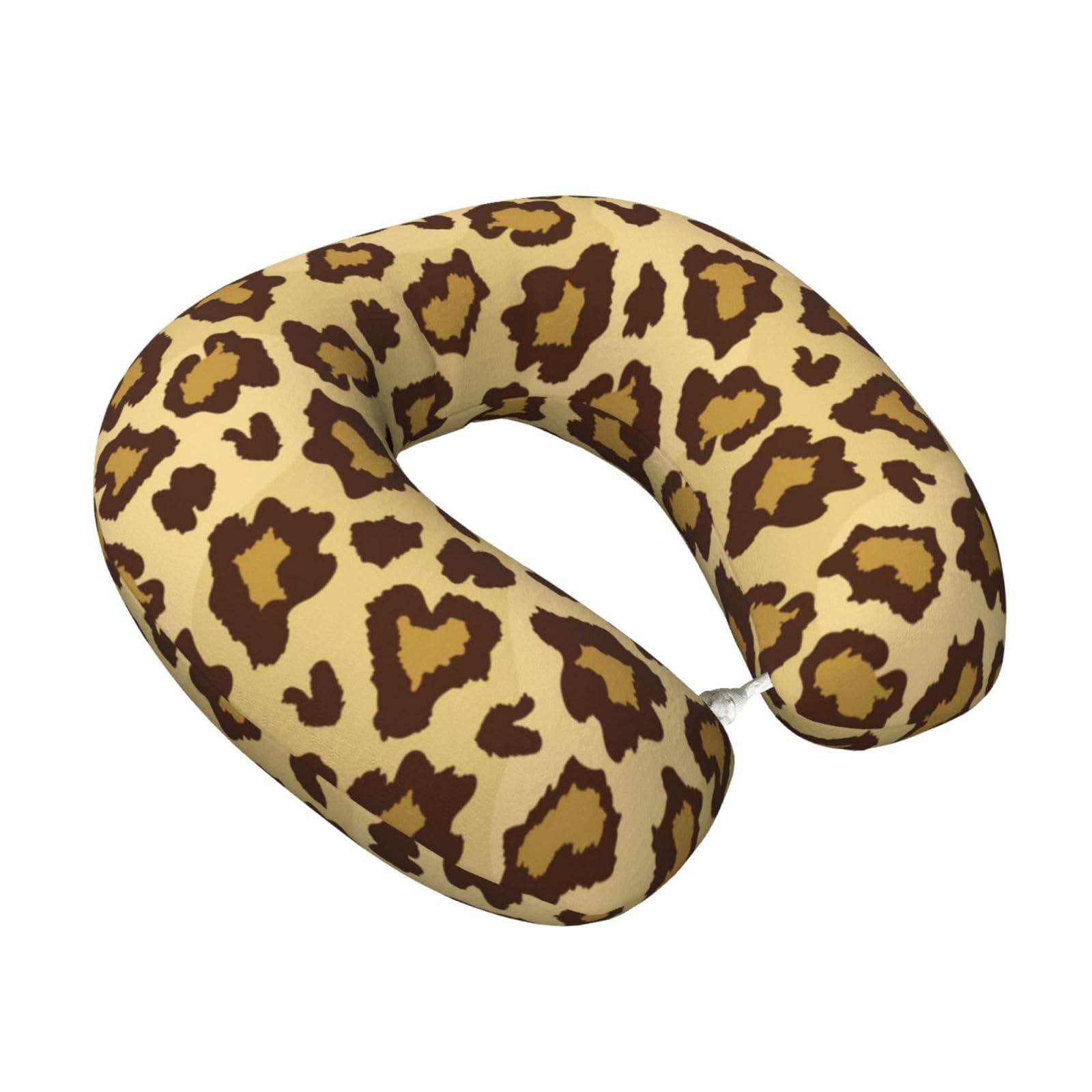 LKYMOH Leopard Grain, Travel Neck Pillow U-Shaped Memory Neck Support Soft Comfortable With Washable Cover For Airplane Car Traveling and Office