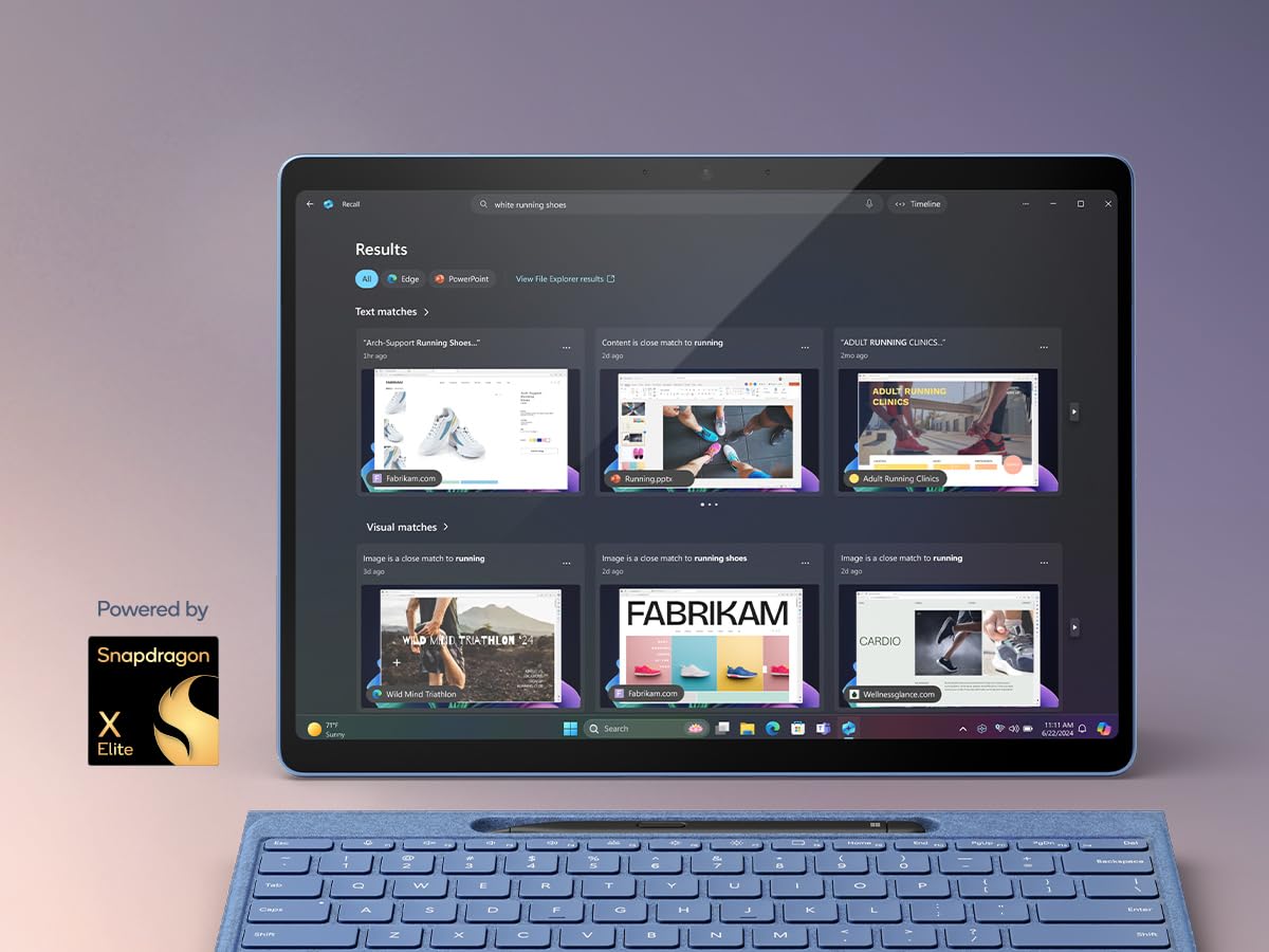 Microsoft Surface Pro (no Incluye el Cargador) | Copilot+ PC | Pantalla táctil OLED 13”| Snapdragon® X Elite | 16GB RAM | 512GB SSD | Último Modelo, 11a edición | Zafiro — view 7