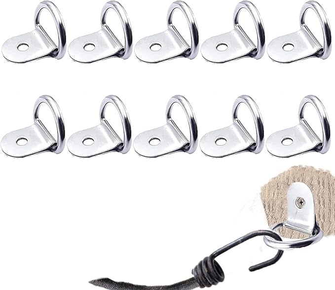 Helweet D Ring Tie Down, D Rings Anchor Lashing Ring, D Shape Tie Down
