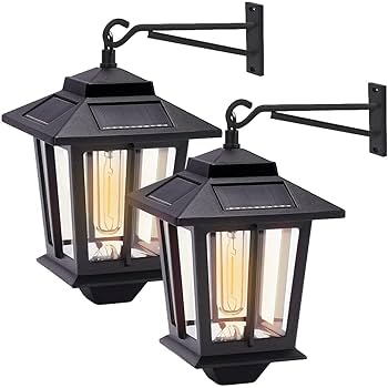 Amazon.co.jp: ALLUCK レトロソーラーライト 屋外 ブラケット