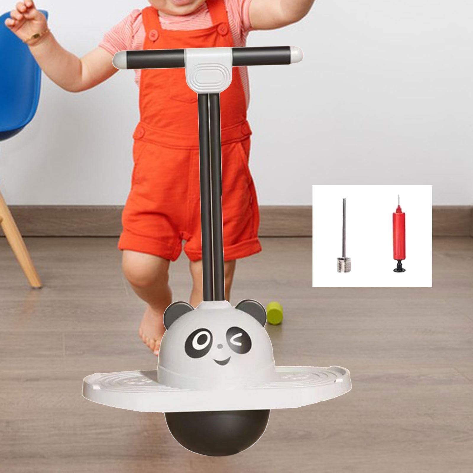 Pogo Ball Piattaforma Gioco Bambini Esercizio Equilibrio Manico Resistente Antiscivolo Materiale Solido in Pp PVC Adatto Allenamento Fisico Cortile Pa