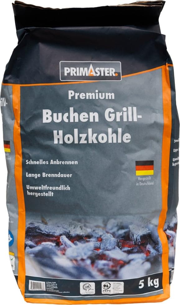 Primaster Holzkohle 5 kg Buche Kohle