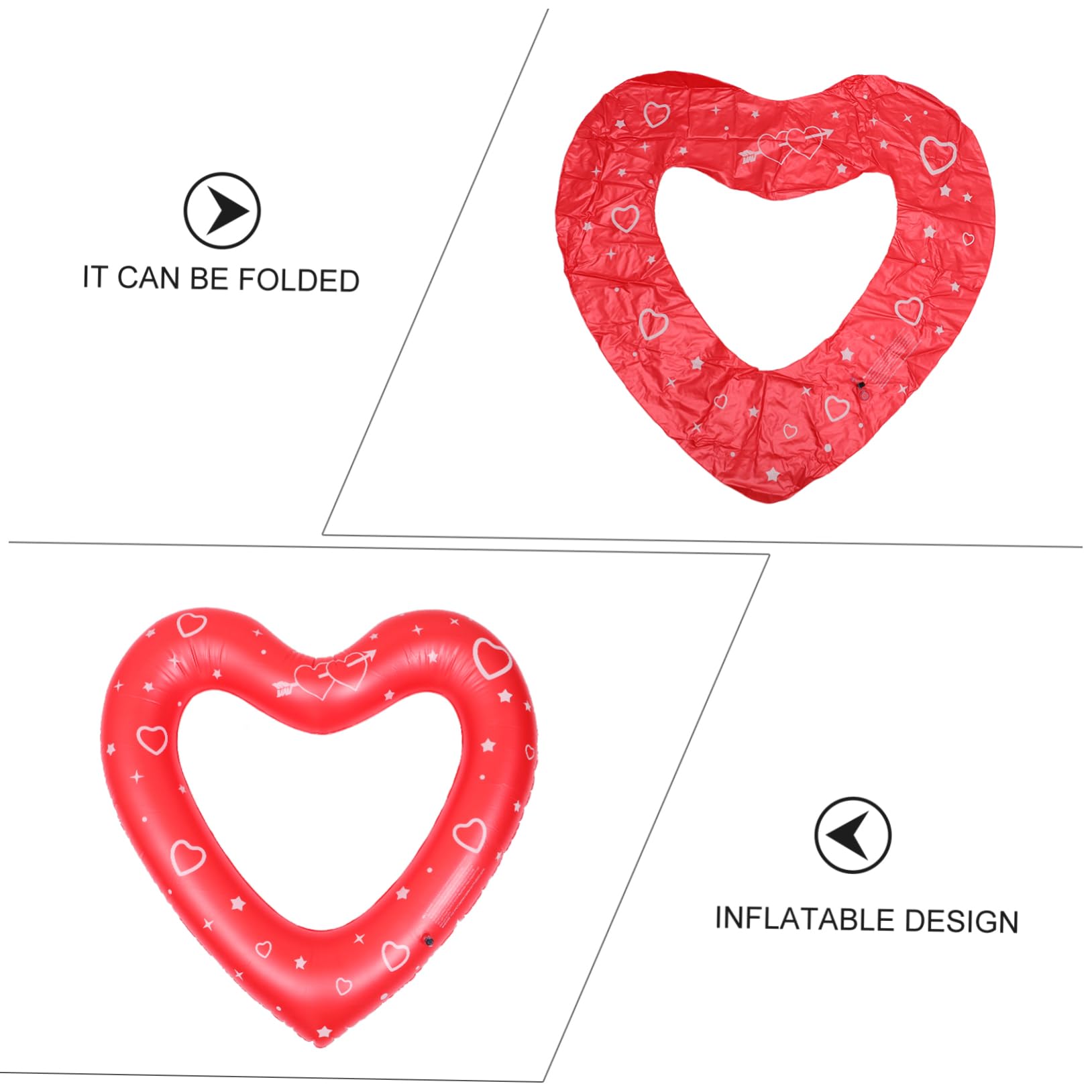 Anneau De Natation d'amour Flotteurs De Piscine Anneau De Flotteur De Piscine Flotteur De Piscine en Forme De Coeur Piscine Gonflable en Forme De Coeur Rouge Plastique