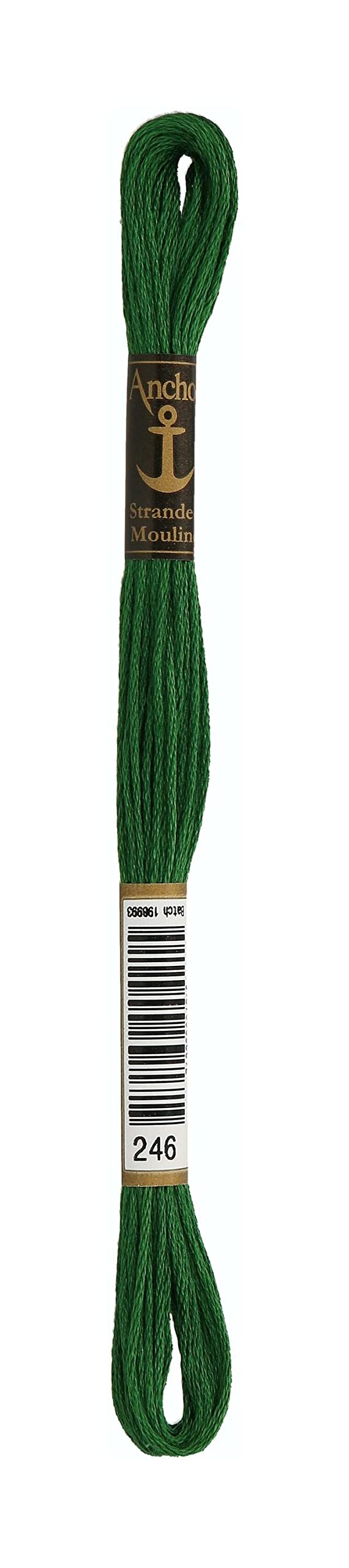 Anchor 4635000 100% Cotton Embroidery Thread, Cotton, 00246 Flaschengrün, flaschengrün