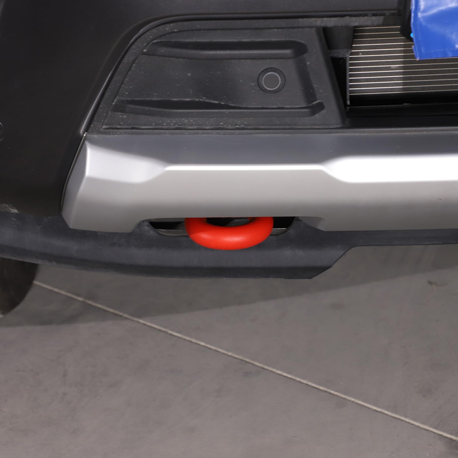 Crochet de remorquage de voiture - Compatible avec Ford Ranger 2023+ - Protection contre les chocs et les rayures pour modèle 23/24/25 - 2 pièces - Rouge