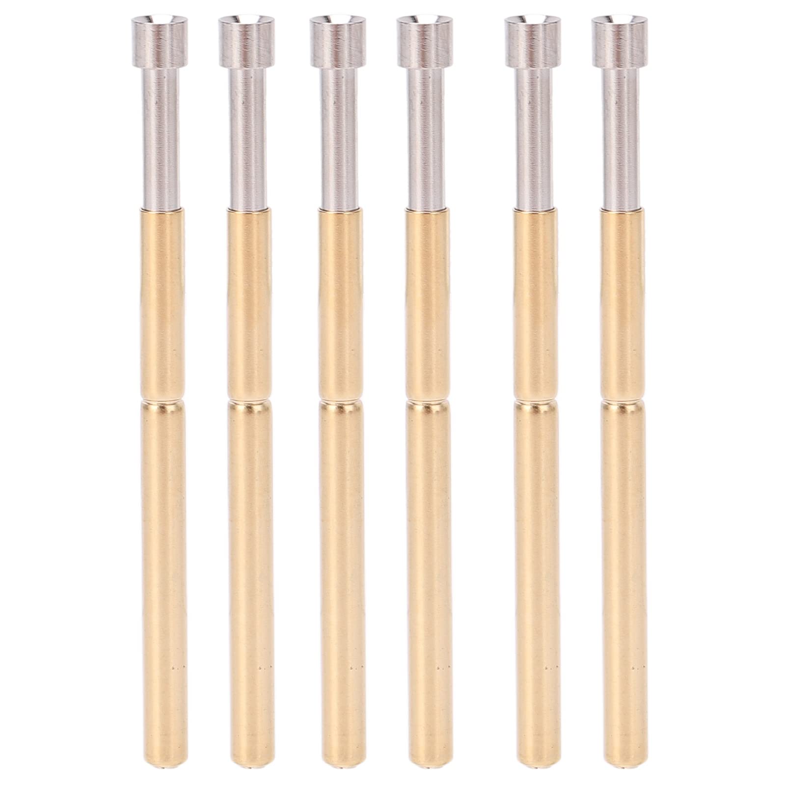 100 Sztuk Test Sprężyny Pogo Pin Wiosna Sonda Pomiarowa Pogo Pin Wklęsła Głowica Typu Mosiądz 2.02mm/0.1in średnica Rury 33.35mm/1.3in PCB Testowanie Szpilki