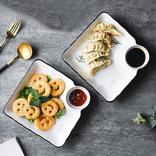 Platos de cerámica para sushi y dip 2 piezas miniatura 2