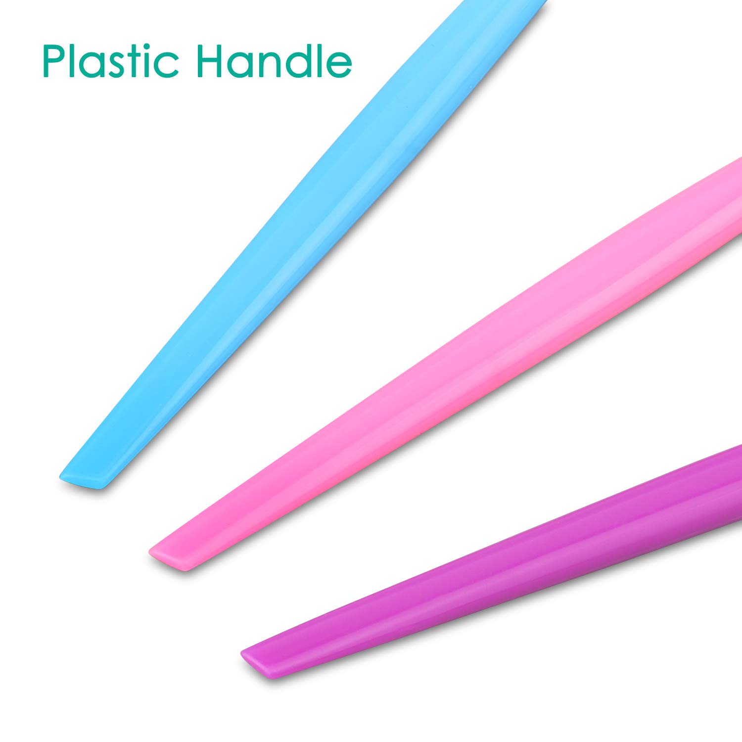 Coufce 6-teiliges Nagelhautschieber-Set Mit Hartgummispitzen | Acryl-Griffe In Rosa, Lila, Blau | Für Maniküre Zu Hause & Unterwegs