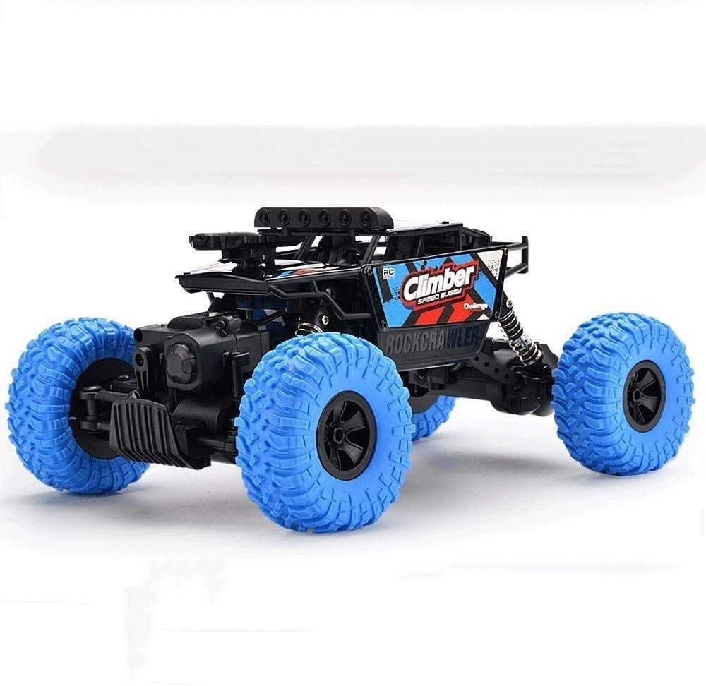 Zhangl Creative Camera Bigfoot Electric Charging High Speed Racing Car Wireless 2.4Ghz RC Car Toy Model Simulation Collision Remote Control Car Girl Child Gift For Kids 3+ (Color : Blue)