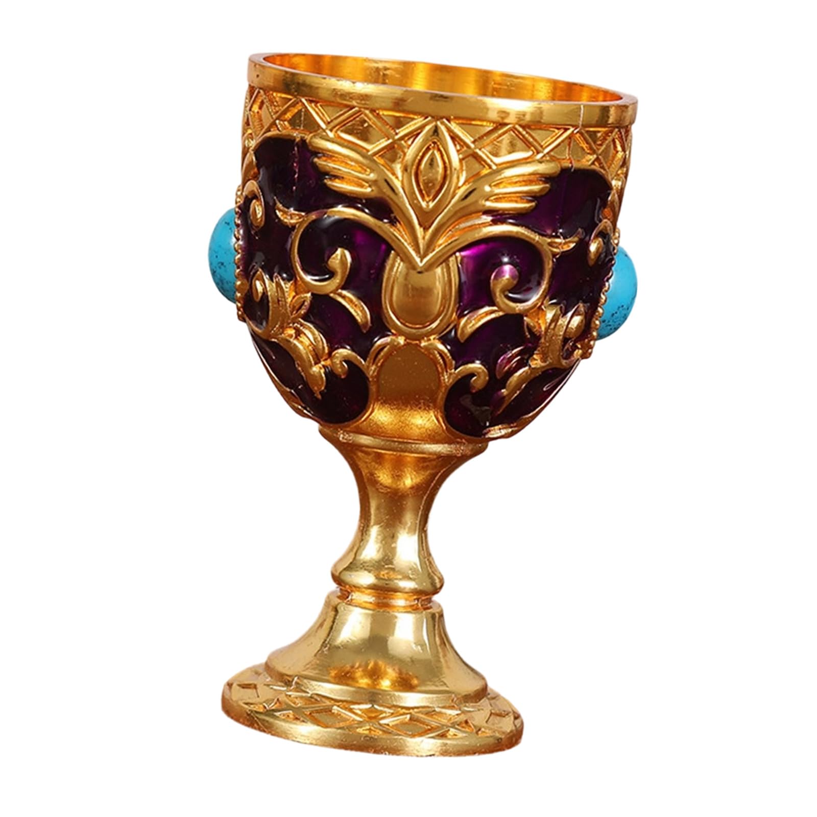 OSNIYAW Metal Butterfly Engraved Goblet Shot Glass for Wine Tasting and Party Decor Metal Shot Glass