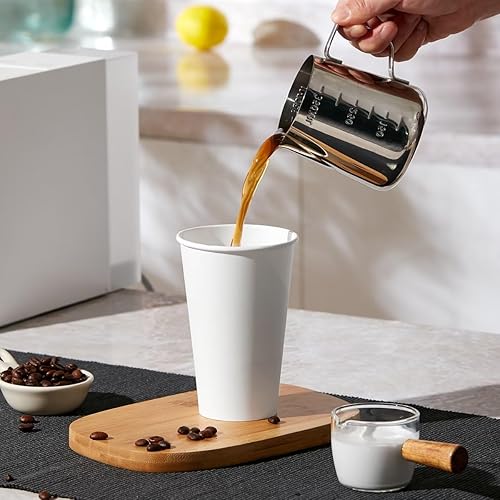 Miniatura 10 de JOLLY PARTY Paquete de 300 tazas de café de papel desechables de 4 onzas, tazas de bebida calientefría para agua, tazas de café de papel, tazas de