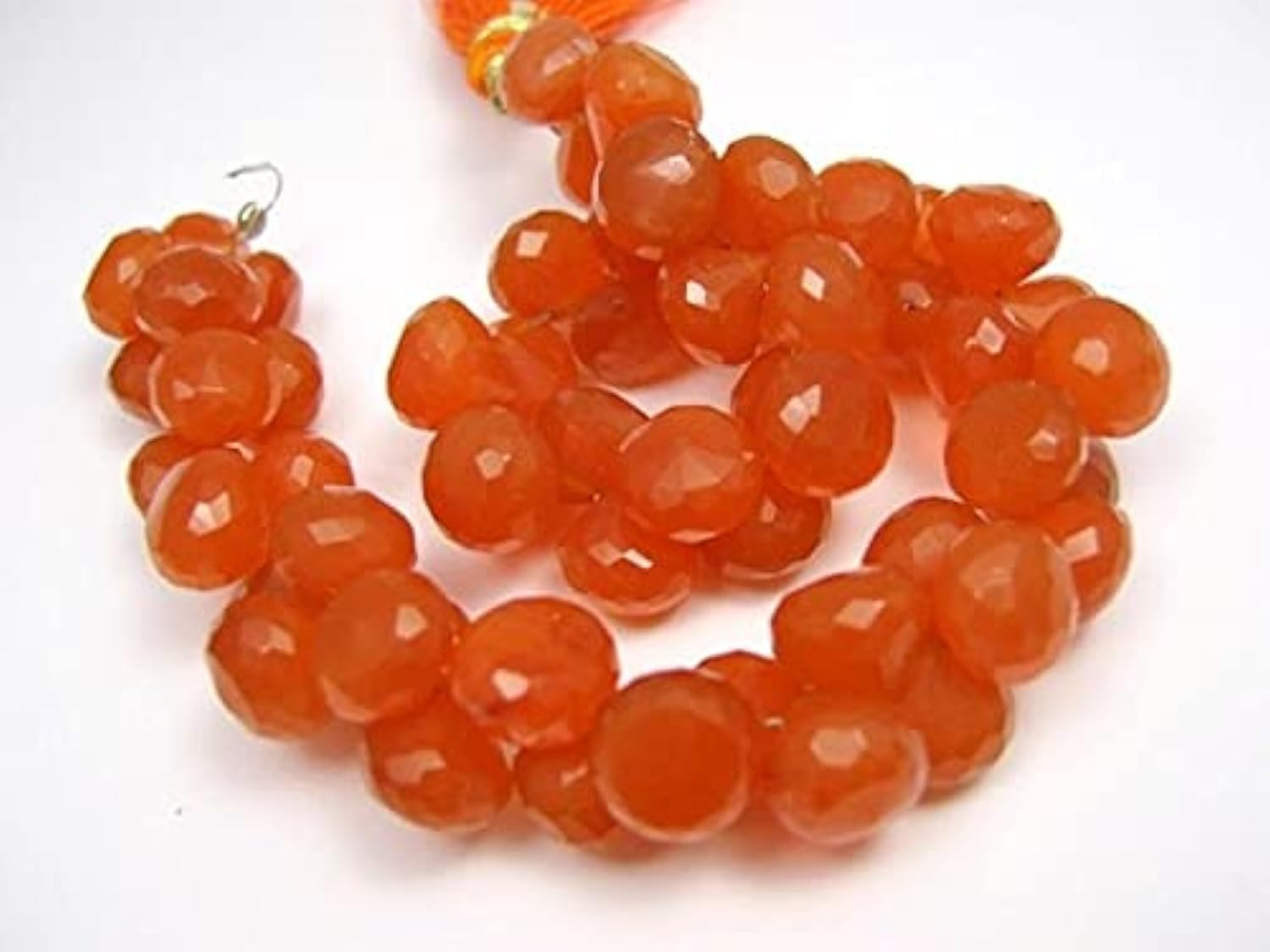 Carnelian Gemstone briolette 7-8mm : finissez-en avec les perles ternes pour vos bijoux DIY