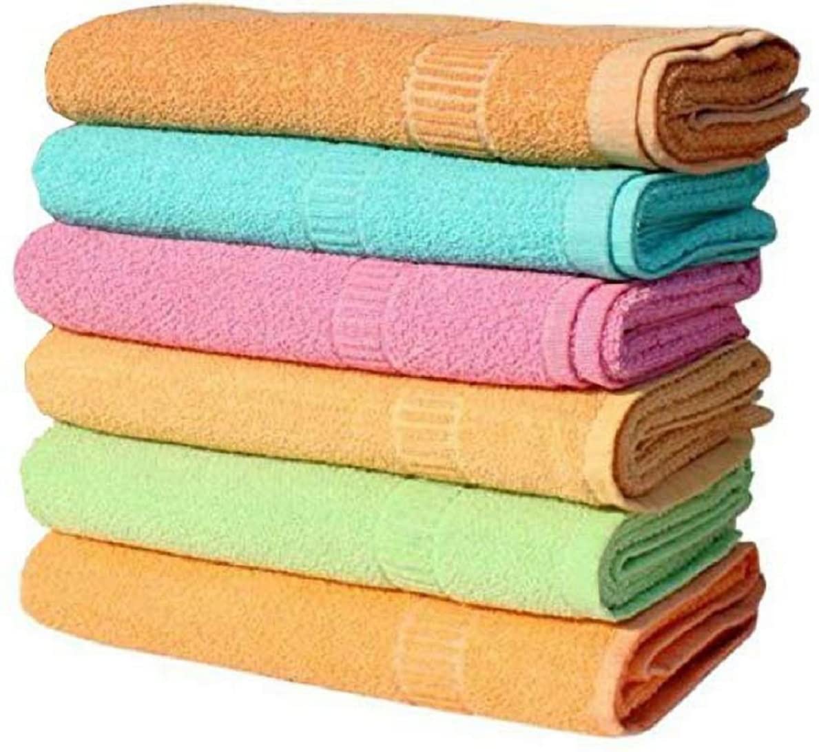 Neekshaa 100% Cotton Ultra Soft, Super Absorbent, Antibacterial face Towel Set, 200 GSM, Size- 12 * 18 inch (Multicolor)- Pack of 6-image-29