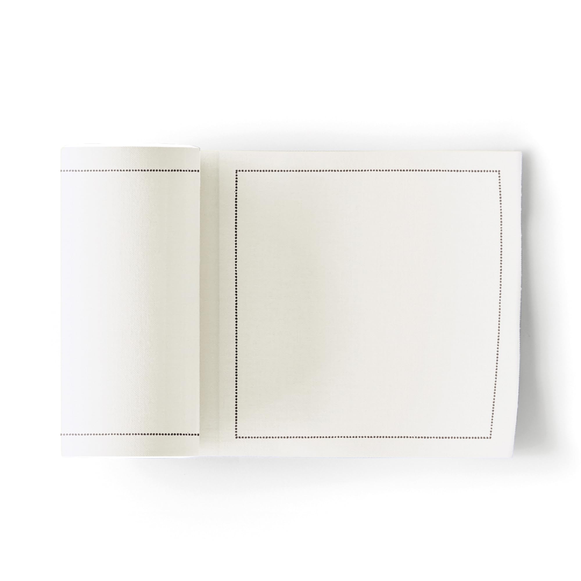 MY DRAP Roll of 100 Cloth Napkins | 12 x 12 cm | Napkins for Events, Caterings, Restaurants | 100% Cotton | Reusable | Ecru | Roll Format, Pre-Cut Units