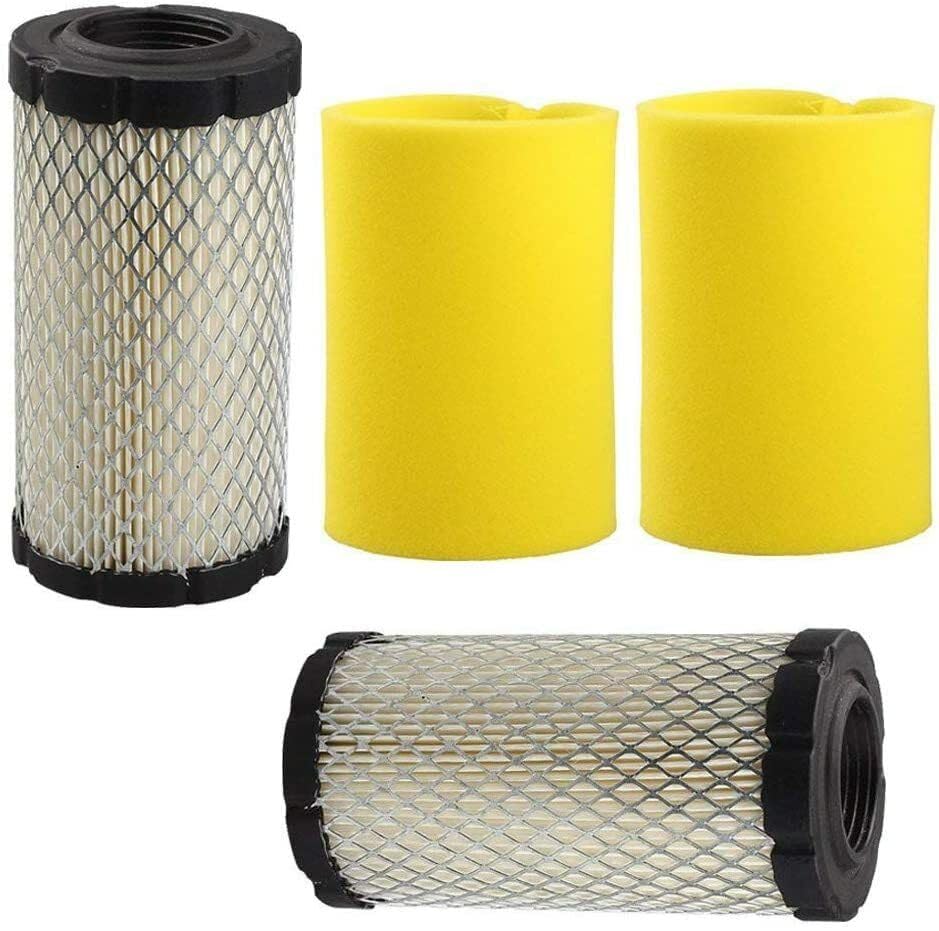 Compatible avec le filtre à air 2-PACK 793569 793685 pour tracteur à gazon John Dee LA125 D120 GY21055 MIU11511 BS moteur 20-21HP