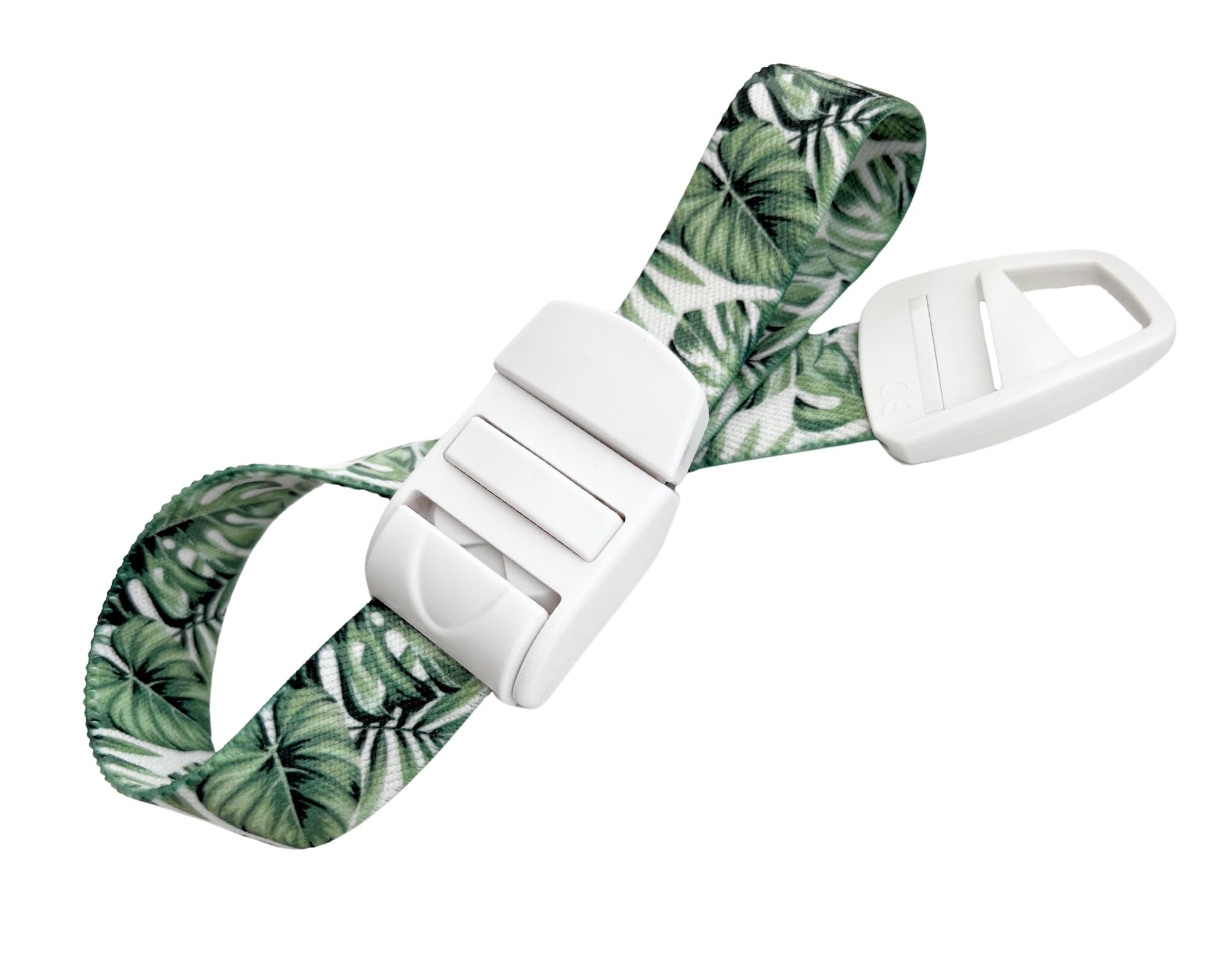 Garrot d'infirmière médicale avec motif feuille de monstera, libération rapide et lente – Boucle en plastique ABS, bande élastique sans latex – Parfait pour les médecins, les étudiants et les