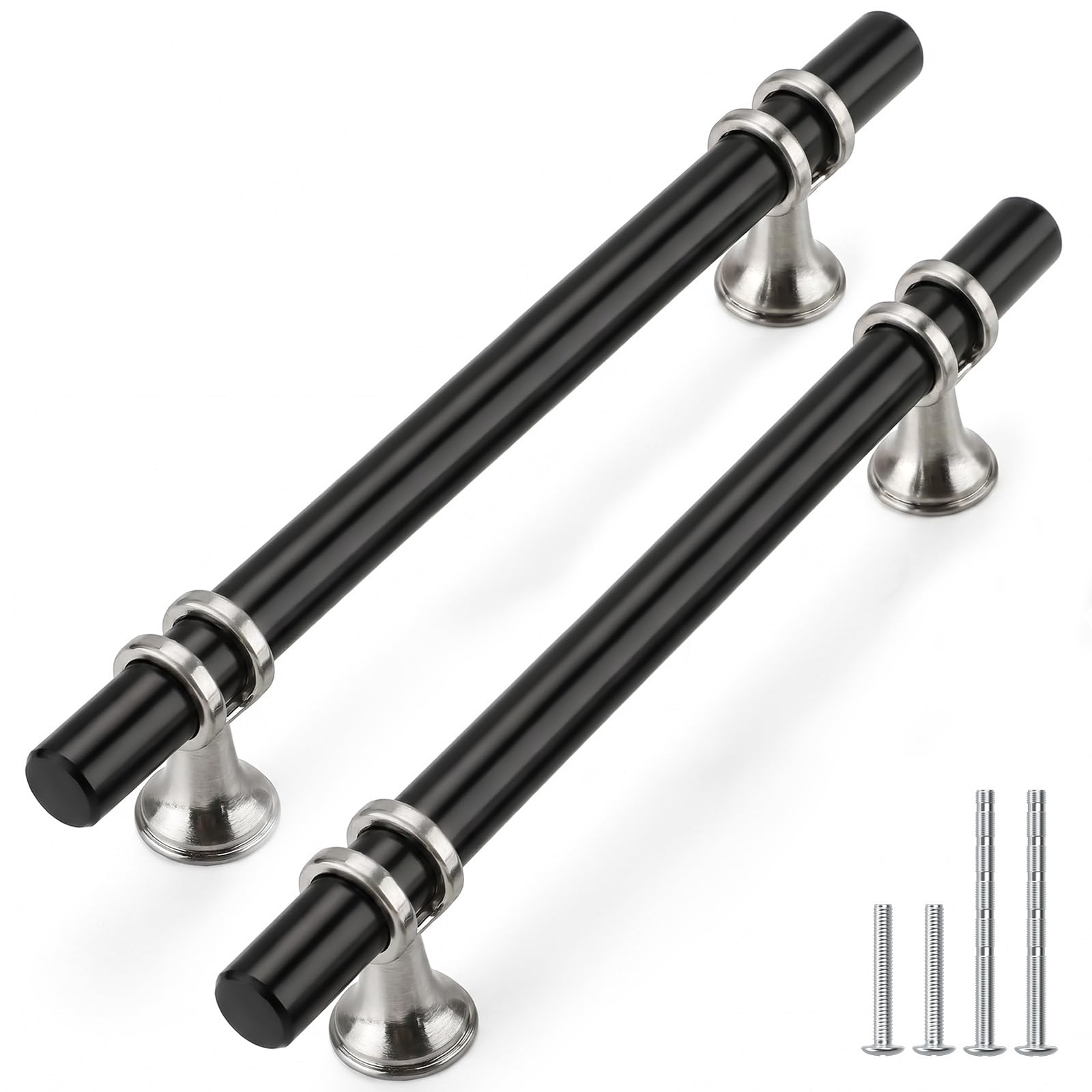Rergy 10 Pack 3 Inch Hole Center Brushed Nickel and Gold Cabinet Pulls — Amazon image 21