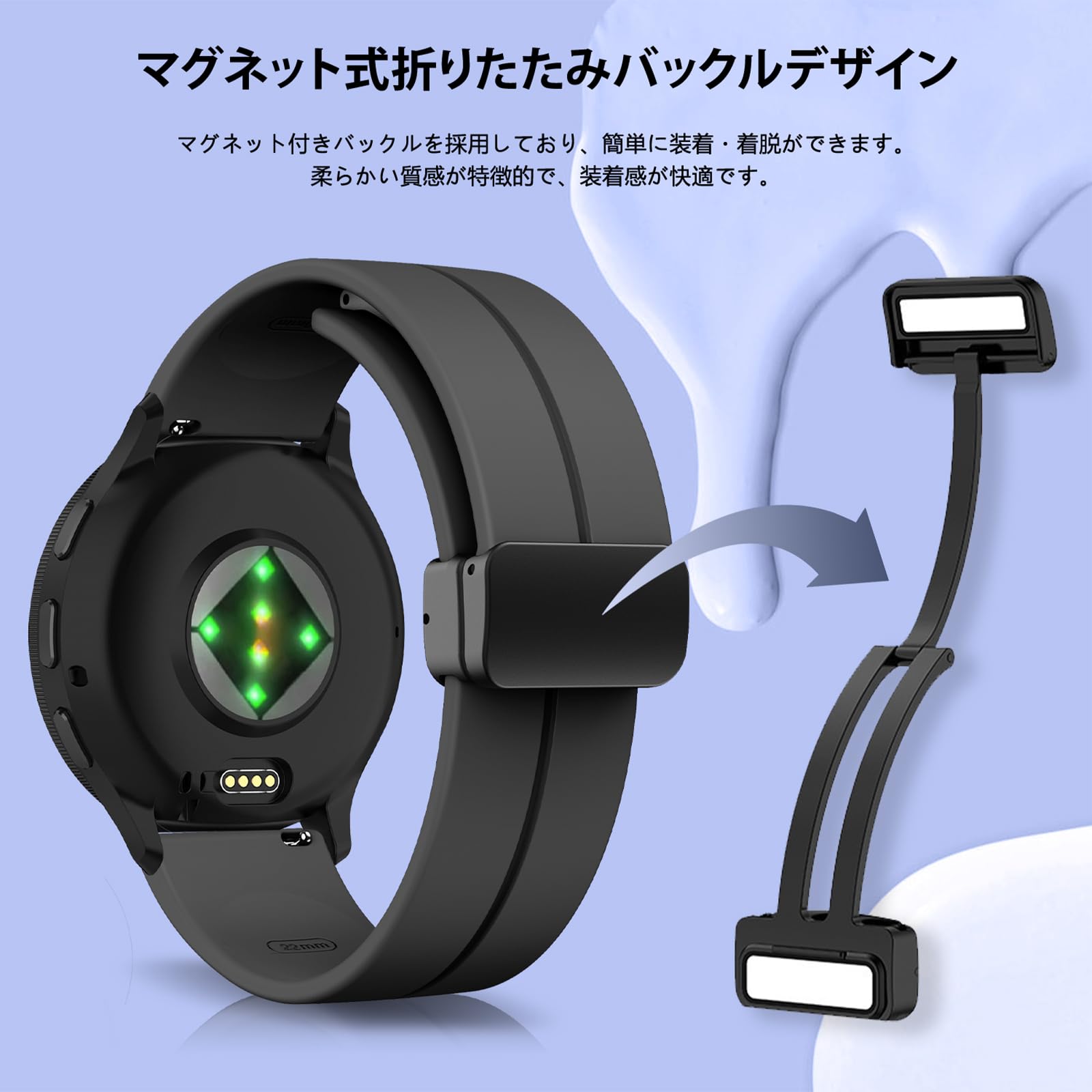 Amazon.co.jp: [RoSoki] 22mm バンド Garmin Venu 3 / Venu 2 / Garmin 