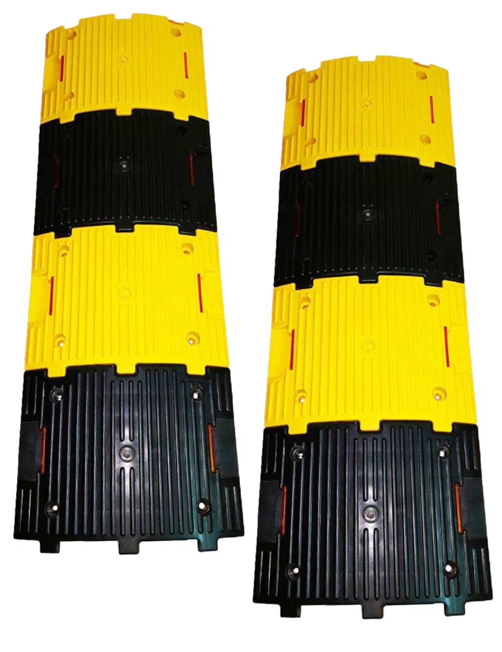 Rahul Professionals Safety Speed Breaker 1 Meter PVC Road Bump (Black and Yellow) Pack Of 2