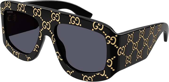 GUCCI グッチ GG0689S メンズ サングラスブラック/ゴールド Amazon.com: Gucci GG0983S Black Gold Logo/Dark Grey 59/18/135 men
