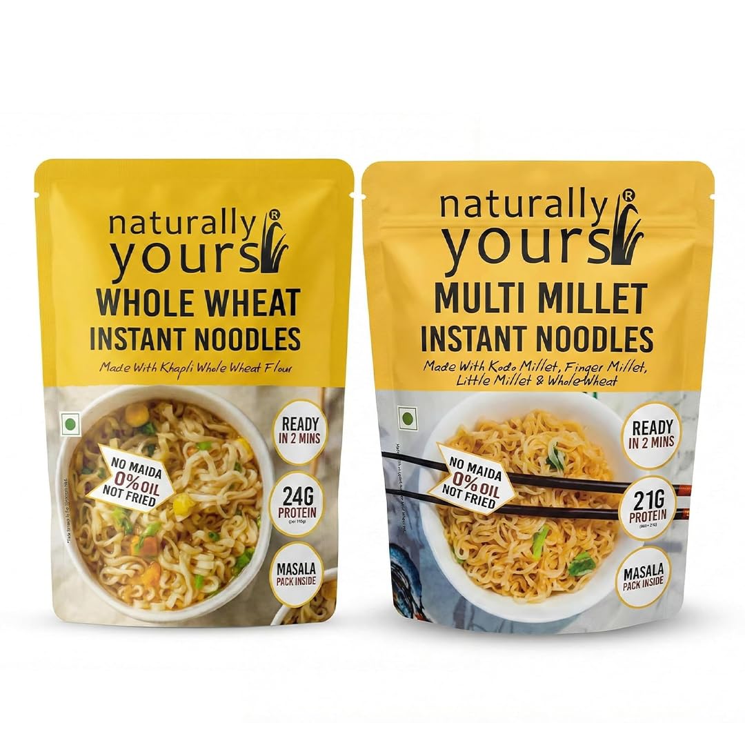 Naturally Yours Protein Power Instant Noodles Combo 2x175g | Khapli Whole Wheat & Multi Millet | 135g Protein | High Fiber... - Review, Price and Buying Guide