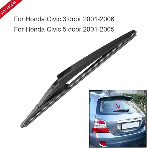 Miniatura 2 de Juego de limpiaparabrisas trasero de automóvil, brazo y escobilla para Honda Civic 3 puertas 2001-2006 5 puertas 2001-2005