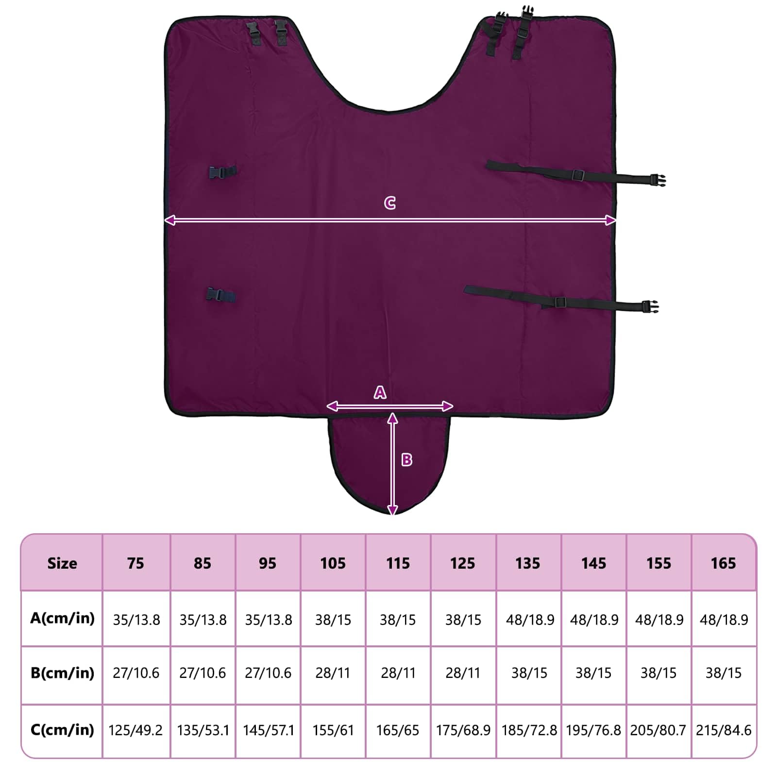 Manta para caballo verde oscuro y negro, 95 cm, de poliéster impermeable con hebillas ajustables, transpirable, resistente al viento, ideal para establo, pasto, paddock y protección al aire