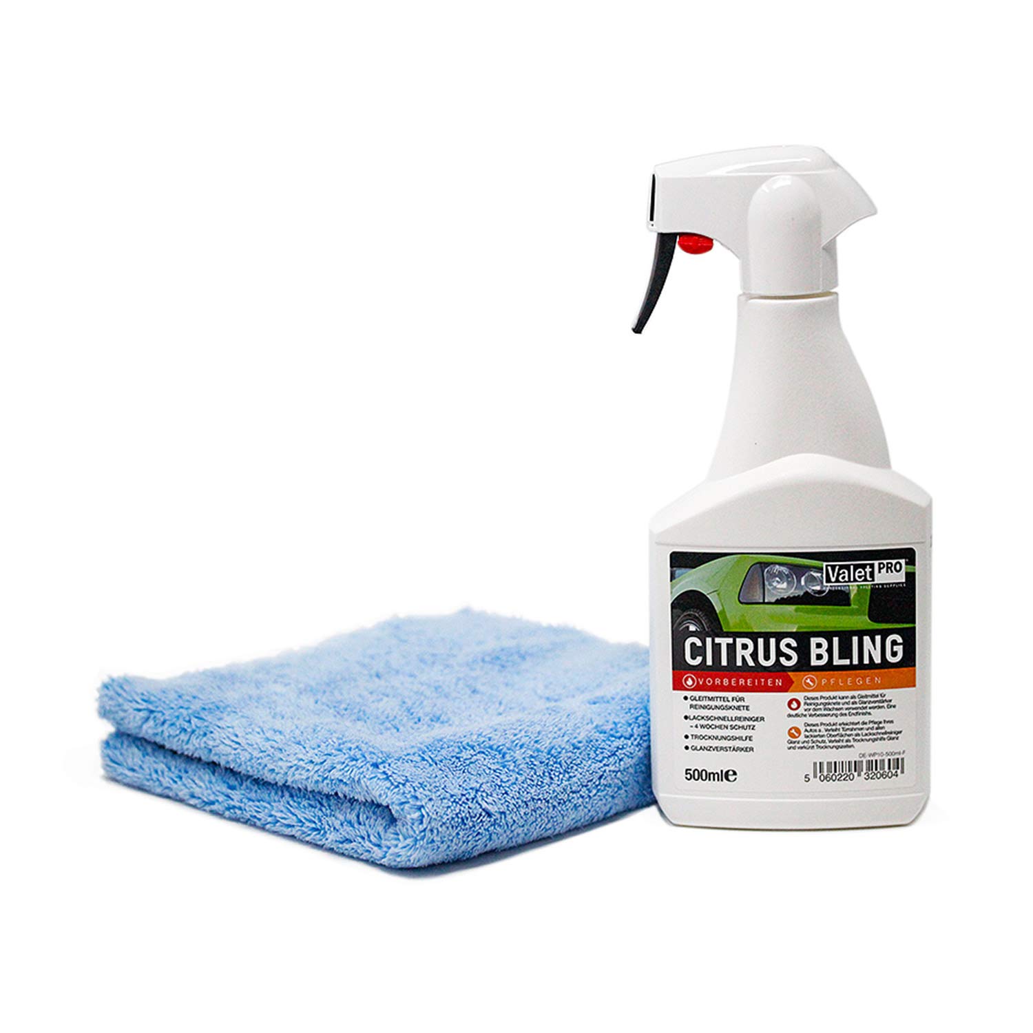citrus bling gleitmittel detailmate Set ValetPRO Citrus Bling 0,5 Liter Zitrus Quick Detailer  Gleitmittel Glanzverstärker mit Microfiber Monkey Trocken- und Poliertuch  40x40cm, randlos, blau : Amazon.de: Auto & Motorrad