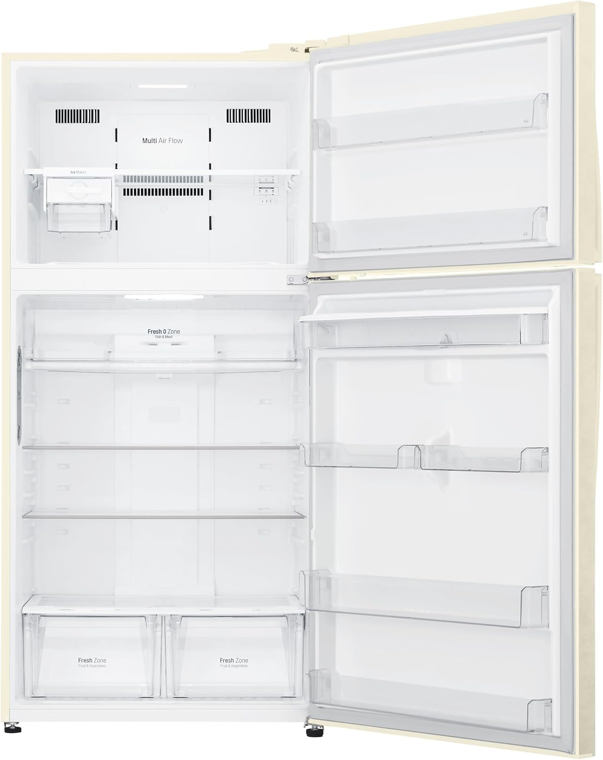LG GTF744SEPED Frigorifero Doppia Porta, Classe E, 509l, Wi-fi, Door Cooling, Gestione Umidità, Dispenser Acqua, Cassetto 0 Gradi, Fabbricatore Del Ghiaccio, Compressore Smart Inverter Sabbia