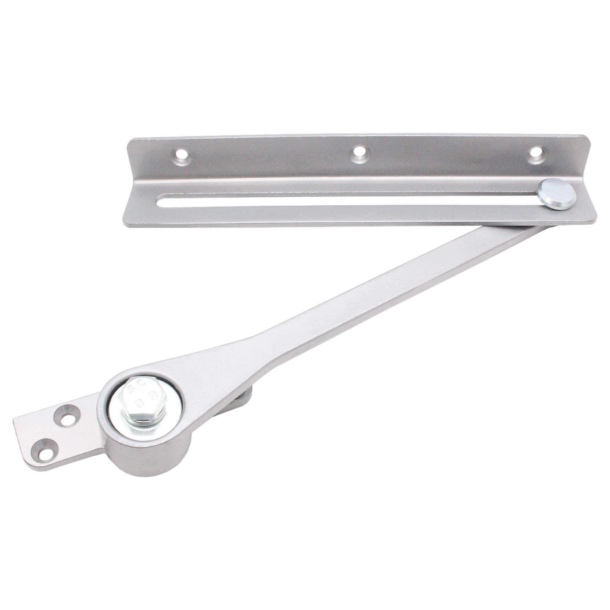 EAI Friction Restrictor Arm Door Stay | Surface Mounted |90 Deg Opening | Silver