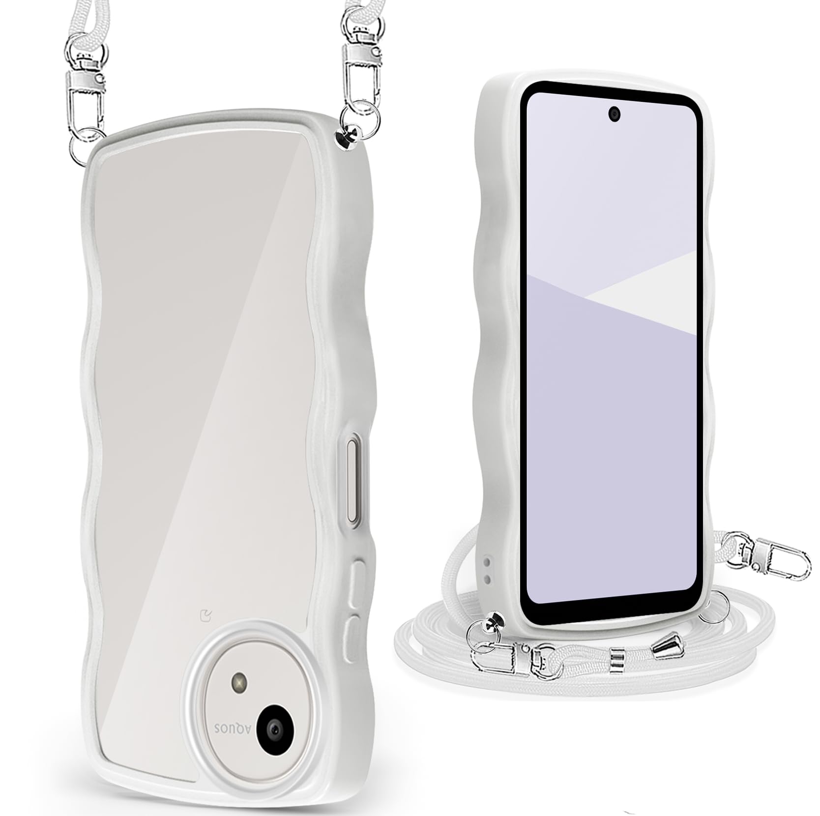 Amazon.co.jp: AQUOS wish5 ケース SH-52F ケース クリア ショルダー