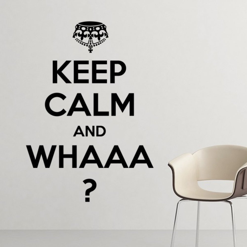 Stickers citation Keep Calm amovible et repositionnable sans trace pour papier peint DIY