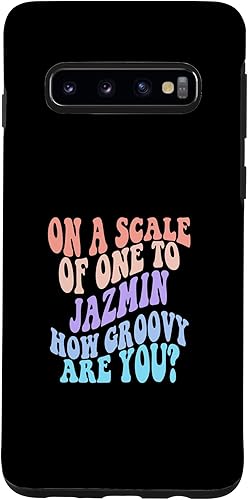 Galaxy S10 JAZMIN Personalized Name Cute Retro Girls Groovy Birthday Case