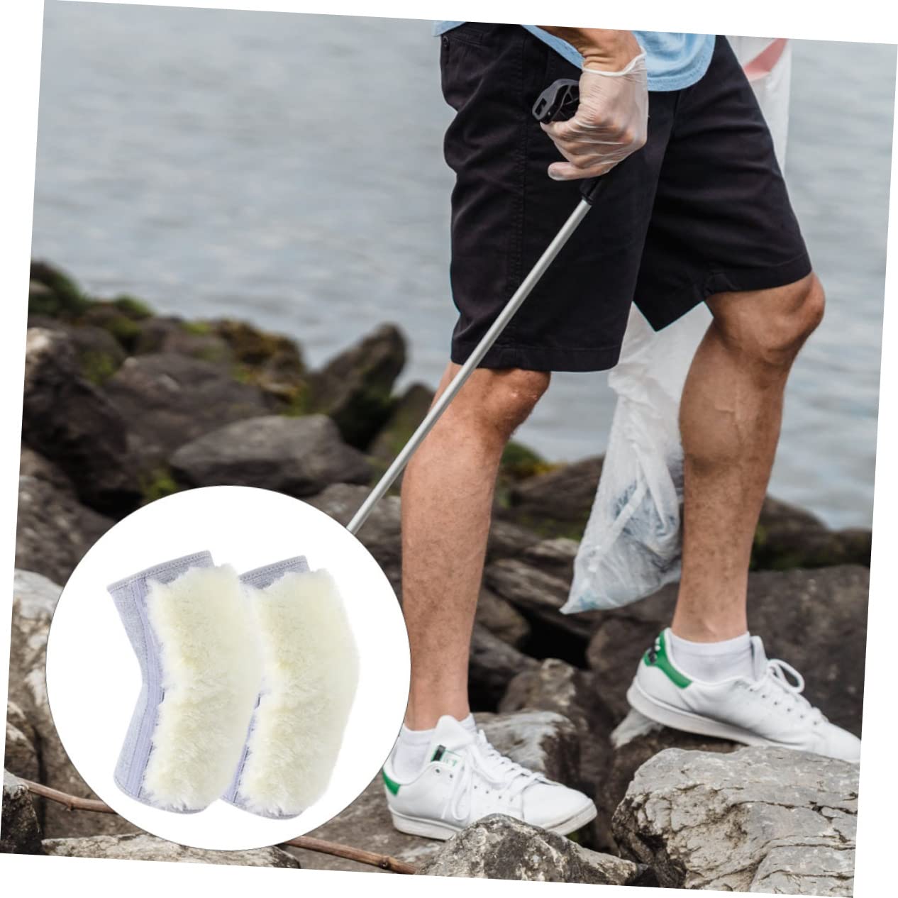 Didiseaon Comfortable Winter Knee Pads High Elastic Cashmere Knee Pad Joint Support