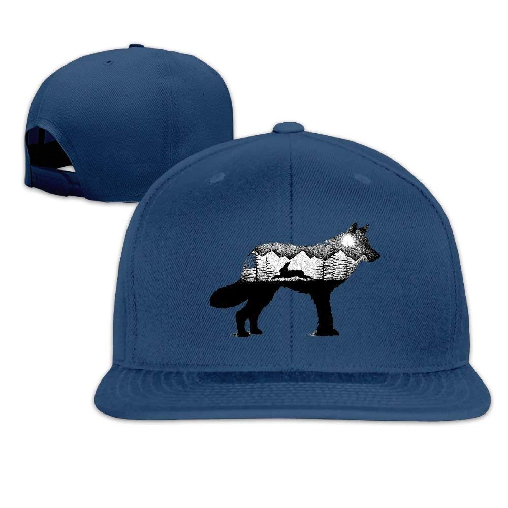 Wolf Rabbit Printing Youth Sport Hip-Hop KoreaFashion Adjustable Baseball Cap