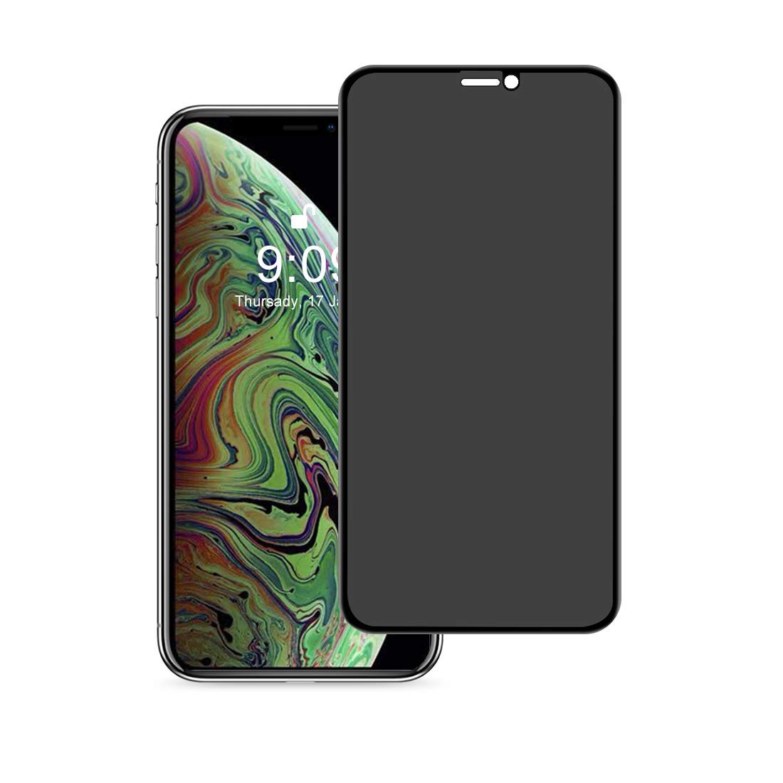 HAOLIU Store Full Coverage Super Clear Anti-Spy Privacy 9H Hardness Tempered Glass for iPhone XS Max