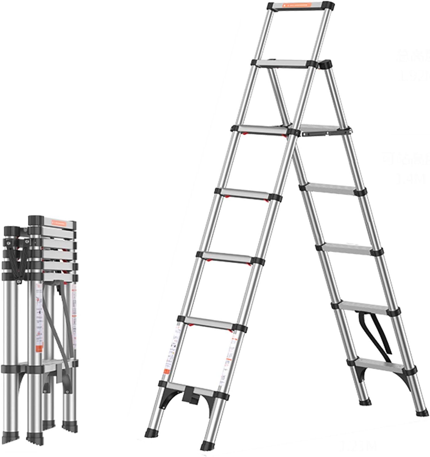 Telescoping Telescopic Extension Portable Collap Aluminum Household Telescoping