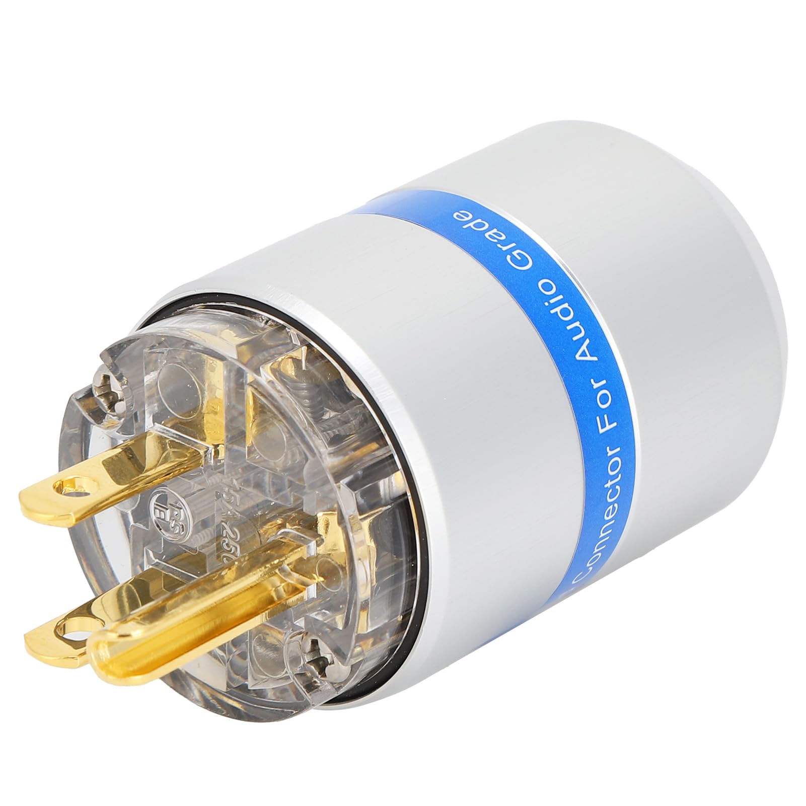 Connettore di Alimentazione IEC Spina HiFi in Rame Placcato Oro 24K per Apparecchi Audiovisivi Professionali (M107G(maschio))