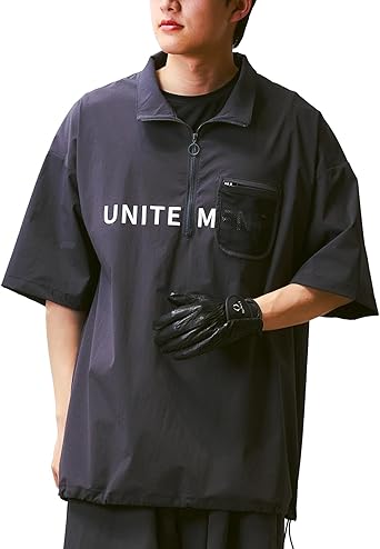 ユナイトメント unitement オーバーサイズ ゴルフウェア XL 黒 unitement ゴルフウェア メンズ 上下セット ジャケット パンツ