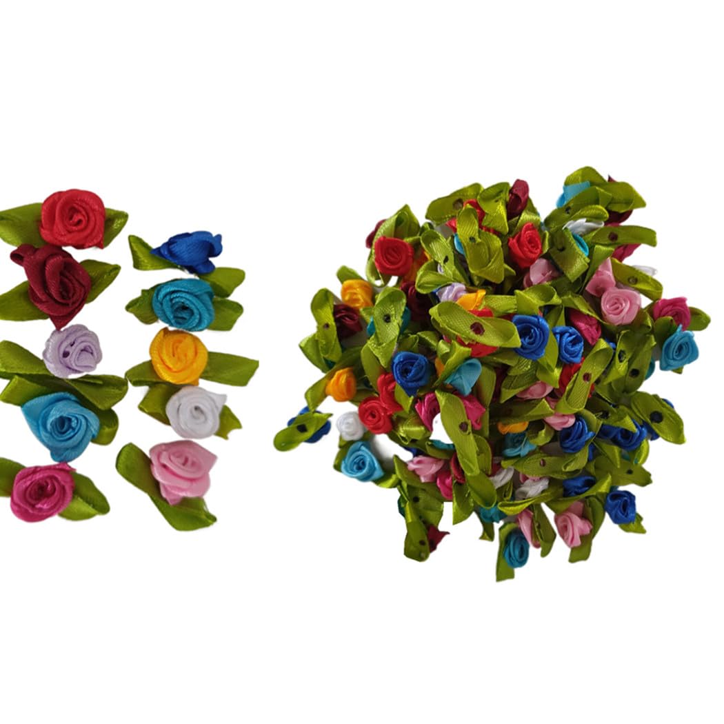 Snapklik.com : Mini Ribbon Roses For Crafts Sewing, 100 Pack Artificial ...