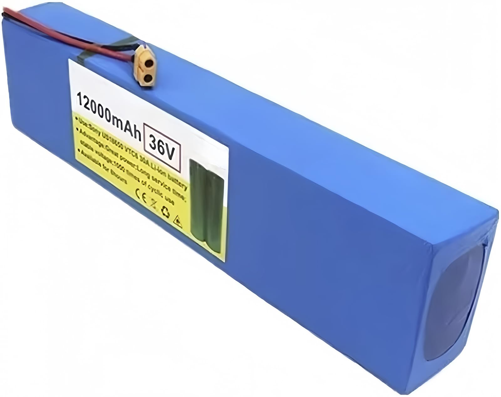 36V 12AH Batterie De Vélo ÉlectriqueBatterie Lithium pour Trottinette Électrique pour Électrique À Moteur 500W -100Wpour Trottinette Pliable (36V 12Ah, T)