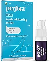 Perfora Teeth Whitening Combo - Whitens Teeth in 1 Use | Enamel-Safe & Sensitivity-Free Oral Care Formula For Tooth Stain Removal | Teeth Whitening Strips - Pack Of 3 & Purple Serum - 10ml