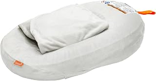 Boon Puff+ Inflatable Baby Bathtub: Portable Newborn Bather with Microfleece Cover, Swaddle Wings & Travel Bag for Sink or Tub