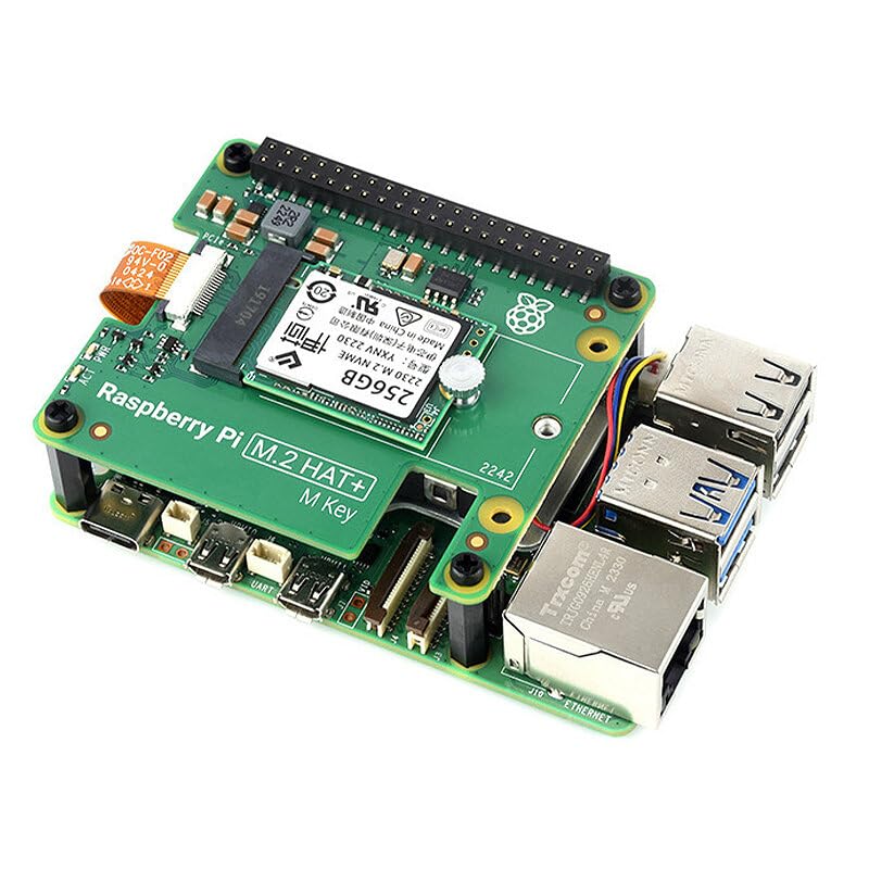 VIDOO Adapter PCIe na M.2 HAT Rozszerzenie Wysokiej Prędkości Obsługa Protokołu M.2 SSD z Kablem 16P-Płyta + Radiator