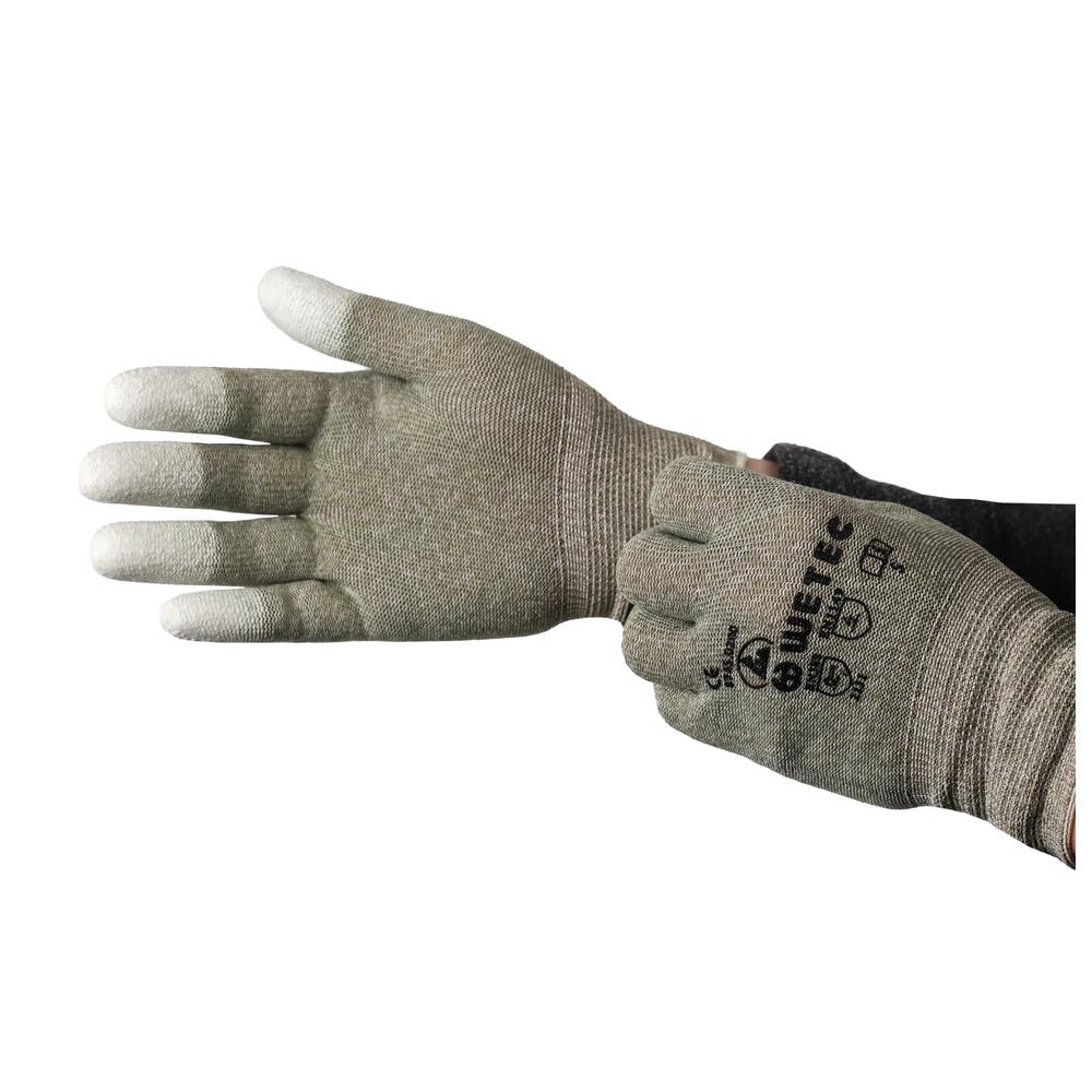 WETEC Handschuhe, PU-beschichtete Fingerkuppen, ESD, 2XL, Kupferfaden Sonstiges